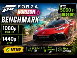 Forza Horizon 6: RTX 5060 TI GPU Benchmark, 1080p, 1440p, DLAA, DLSS & Raytracing.