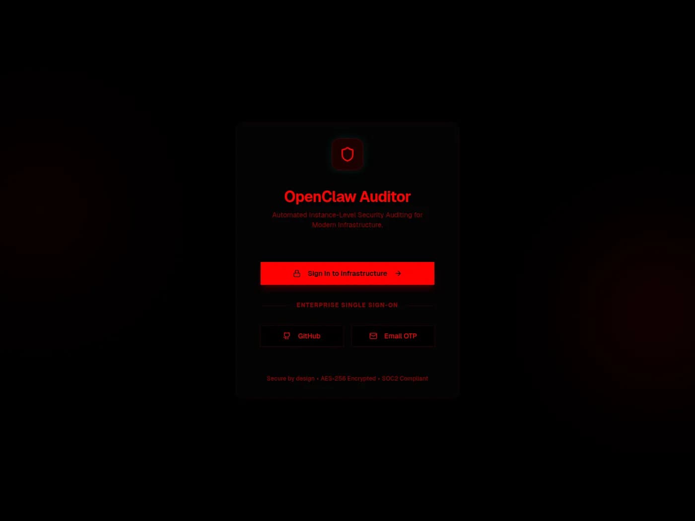 OpenClaw Security Auditor — Security · Built with Blink