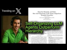 Self-Organizing LLM Agents Outperform Hierarchy