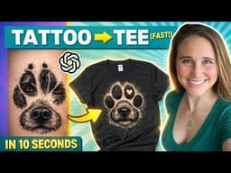 I Turned a Dog Tattoo Into a T-Shirt That Can Sell 💰 (Using AI)