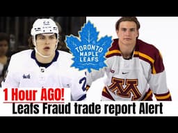 Toronto LEAFS GET FIRST OVERALL .. SHOCKED TRADE ALERTS 