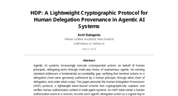 HDP: A Lightweight Cryptographic Protocol for Human Delegation Provenance in Agentic AI Systems