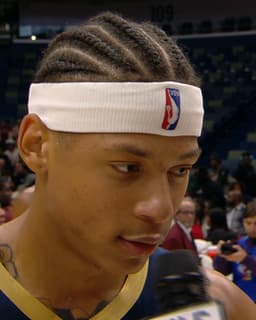 @NBA: "I expect to see him in a 0 Fears jersey."

Jeremiah Fears (22p, 8r, 13a, 2s, 4b) is holding @Pelica...