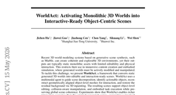 WorldAct: Activating Monolithic 3D Worlds into Interactive-Ready Object-Centric Scenes