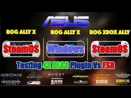 Asus Rog Ally Vs Asus Rog Xbox Ally | Steam OS Vs Window | Test 12 Game TPD 15W