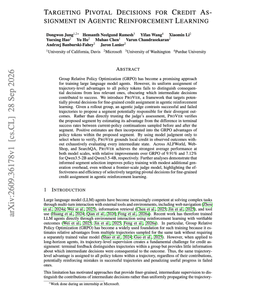 @omarsar0: Good paper on credit assignment for agent RL.

The main finding is that you want an LLM judge to cho...