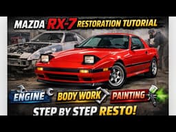 Mazda RX-7 Restoration Tutorial: Engine, Body & Paint. #rotaryengine#projectcar#rx7build#classiccars