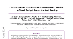 ContextMaster: Interactive Multi-Shot Video Creation via Fixed-Budget Sparse Context Routing
