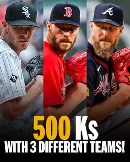 @MLB: Chris Sale is just the 10th pitcher in MLB history to record 500+ strikeouts with 3 different teams!...