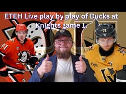 End to End Hockey's live play by play of Ducks at Golden Knights Game 1.