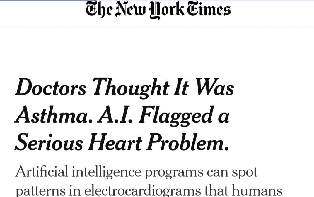 AI will beat your doctor but a NYTimes story and NatMed paper ain't it