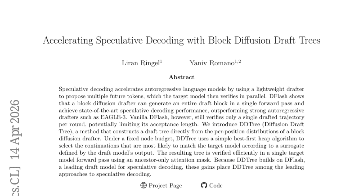 Accelerating Speculative Decoding with Block Diffusion Draft Trees