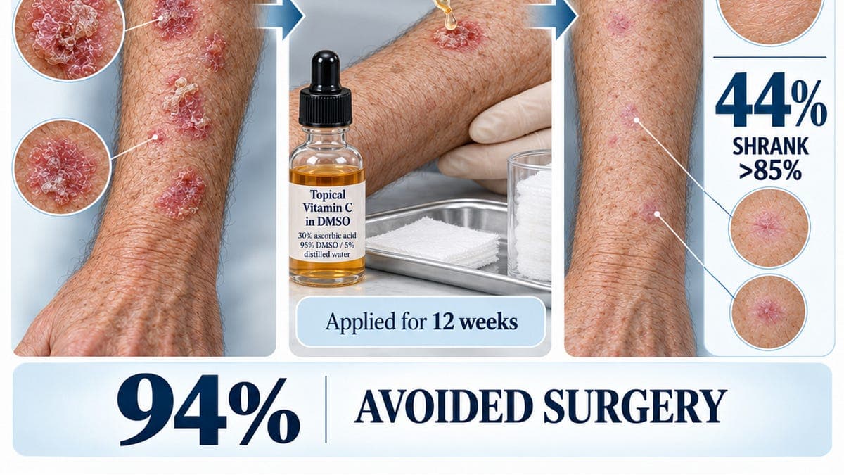 STUDY: Topical Vitamin C in DMSO Eliminated 56% of Biopsy-Confirmed Skin Cancers in 12 Weeks