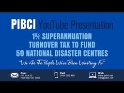 1% Superannuation Turnover Tax to Fund 50 National Disaster Centres