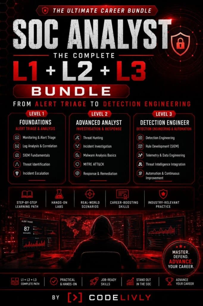 SOC Analyst Book Bundle: L1 + L2 + L3 Playbooks
