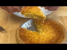 Coconut Egg Custard Pie (less sugar, gf)