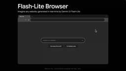 @GoogleDeepMind: Watch how fast Gemini 3.1 Flash-Lite can generate websites. ⚡

This browser creates each page in rea...