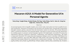 Macaron-A2UI: A Model for Generative UI in Personal Agents