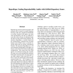 Scaling Reproducibility Audits with GitHub Repository Issues
