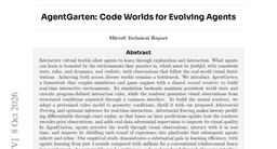 AgentGarten: Code Worlds for Evolving Agents