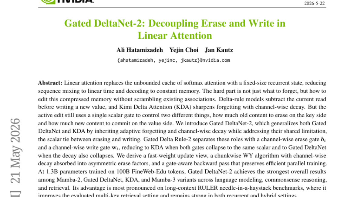 Gated DeltaNet-2: Decoupling Erase and Write in Linear Attention