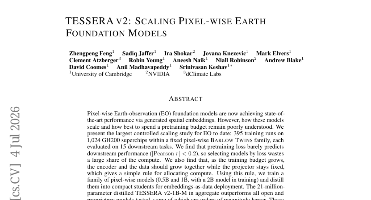 TESSERA v2: Scaling Pixel-wise Earth Foundation Models