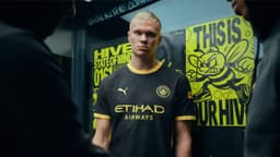 Bee-utiful! Haaland unveils Man City's new 2026-27 away kit