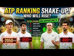 🎾ATP Rankings DRAMA 😱 Sinner, Alcaraz & Djokovic Under Pressure as Zverev Eyes Big Move🚀 #atpranking