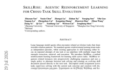 SkillRise: Agentic Reinforcement Learning for Cross-Task Skill Evolution