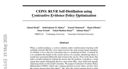 CEPO: RLVR Self-Distillation using Contrastive Evidence Policy Optimization