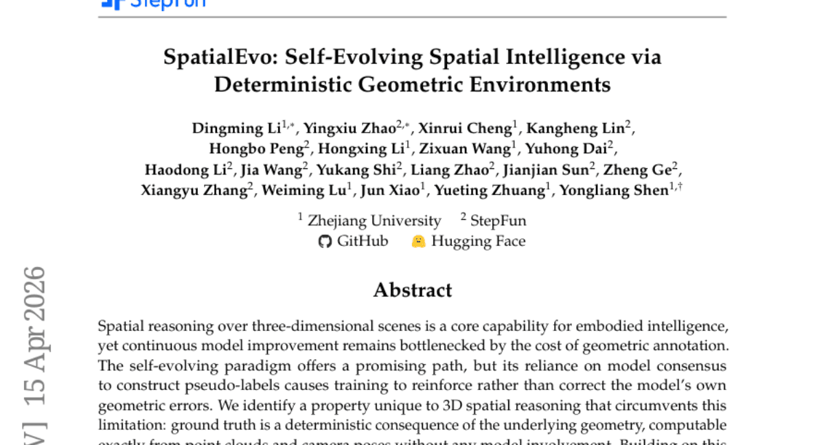SpatialEvo: Self-Evolving Spatial Intelligence via Deterministic Geometric Environments