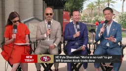 NFL media insider Tom Pelissero: San Francisco 49ers head coach Kyle Shanahan 'we're in no rush' to get wide receiver Brandon Aiyuk trade done | 'The Insiders'