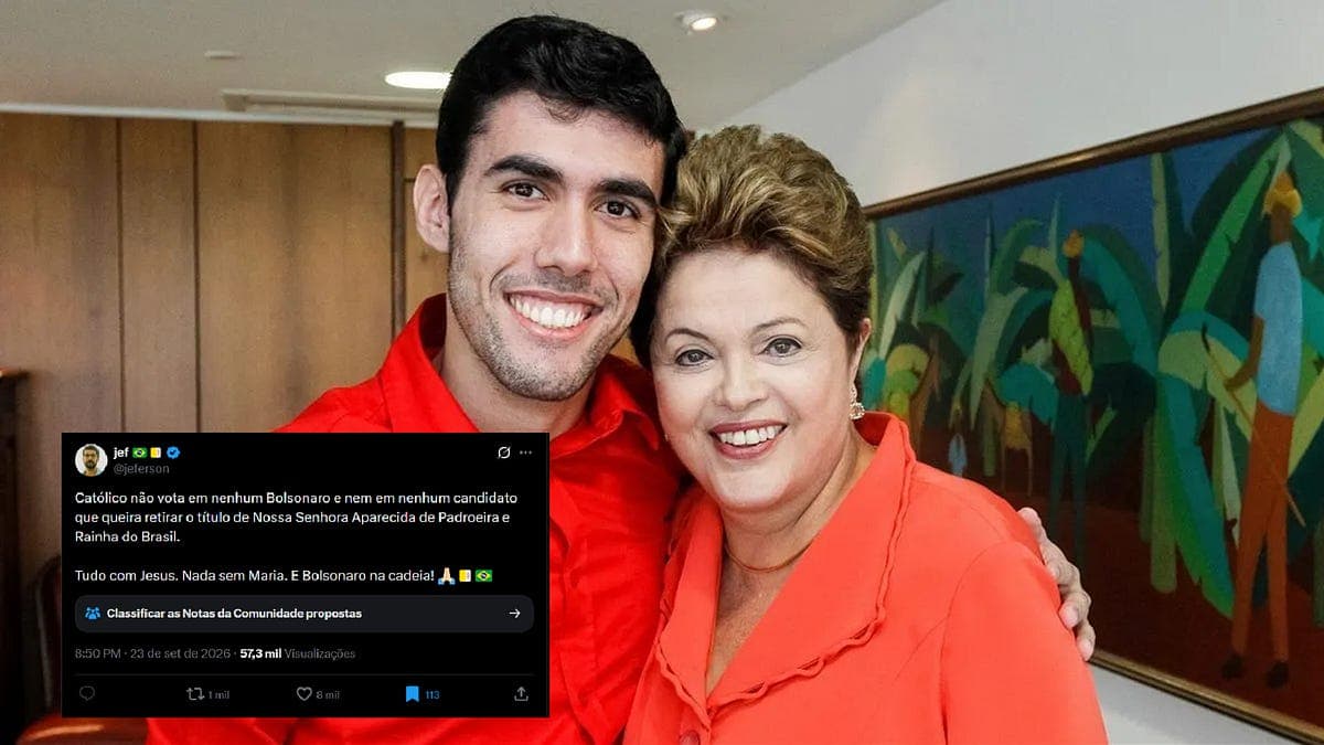 Criador do Dilma Bolada fez o primeiro post da campanha falsa sobre Flávio Bolsonaro e Nossa Senhora