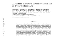 CAFE: Self-Improving Search Agents Need Co-Evolving Feedback