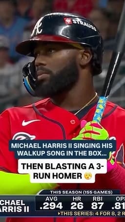 Braves' Michael Harris II sings walkup song then blasts a 3 ...