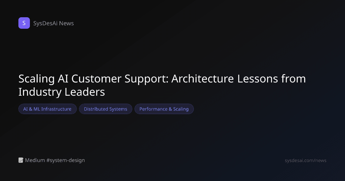 Scaling AI Customer Support: Architecture Lessons from ...