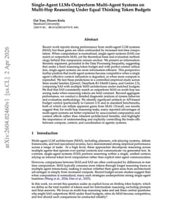 @omarsar0: NEW paper on multi-agents from Stanford.

More agents, better results, right?

Not so fast.

This pa...