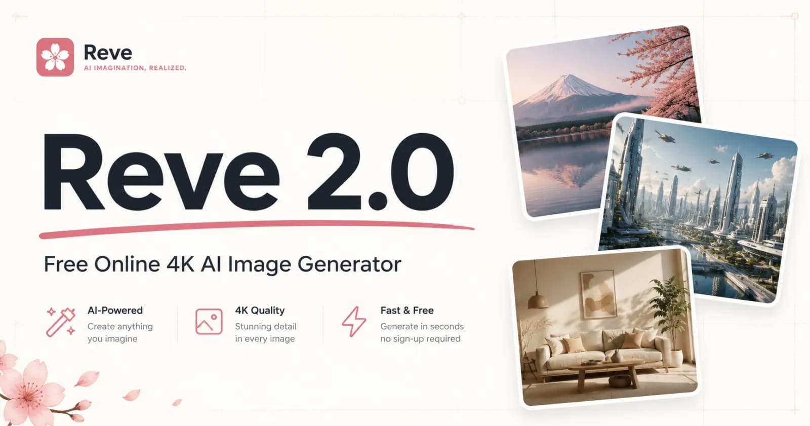 Reve 2.0 — 4K AI Image Model & Free Online Generator