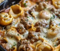 Cheesesteak Tortellini in Rich Provolone Sauce – A Comfort Food Fusion