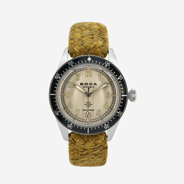 Coiba Automatic Ivory with Camel Wristband