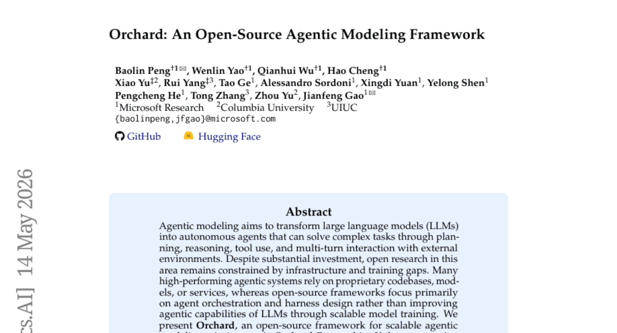 Orchard: An Open-Source Agentic Modeling Framework