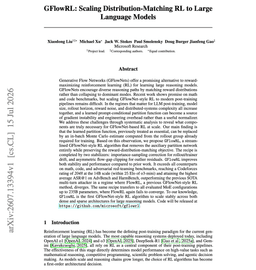 @omarsar0 reposted: NEW research from Microsoft.

It's on scaling distribution-matching RL to large ...