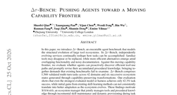 Δτ-Bench: Pushing Agents Toward a Moving Capability