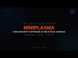 MiniPlasma: Windows Mini-Filter Driver 0-Day — SYSTEM on Fully Patched Systems