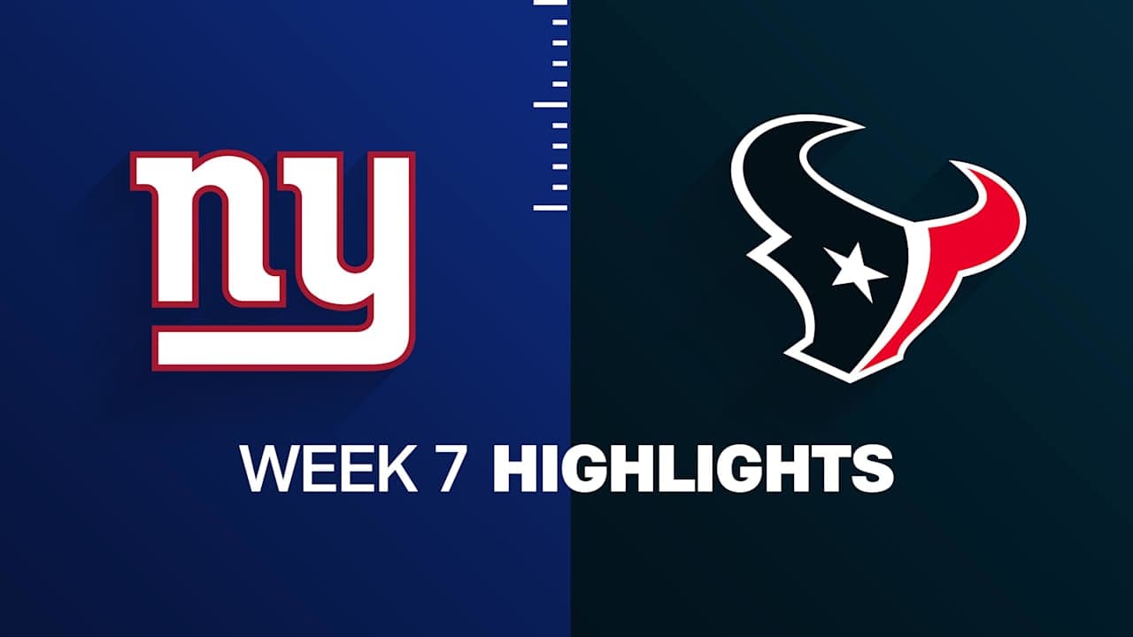 Texans vs. Giants highlights Week 7