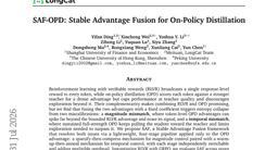 SAF-OPD: Stable Advantage Fusion for On-Policy Distillation