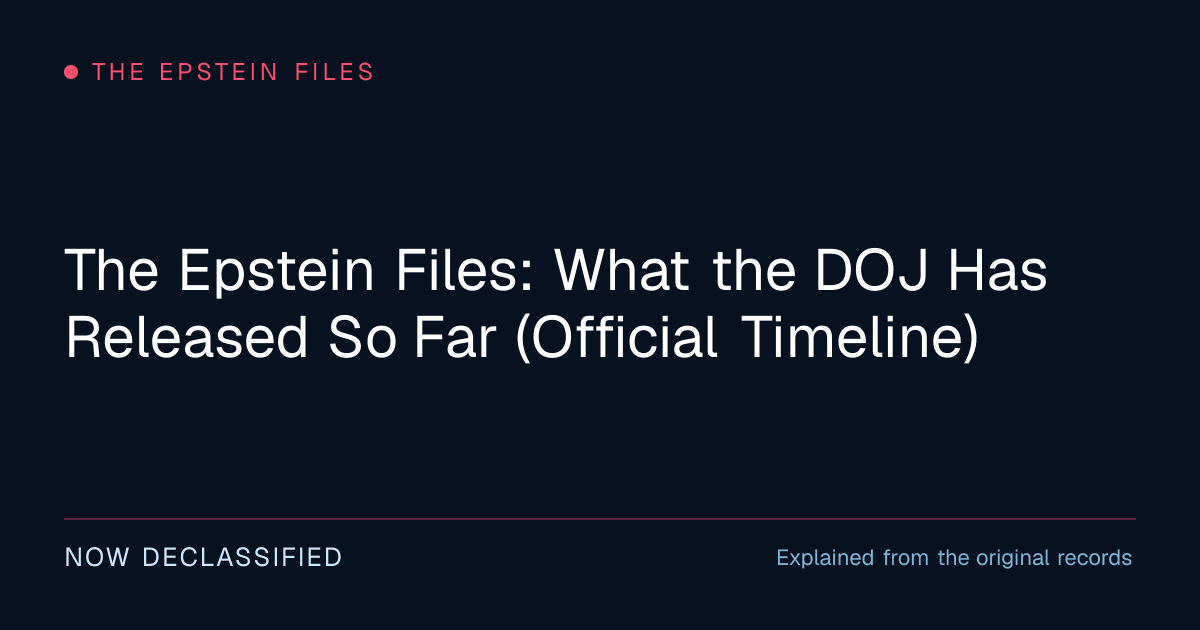 What the DOJ Has Released So Far (Official Timeline)