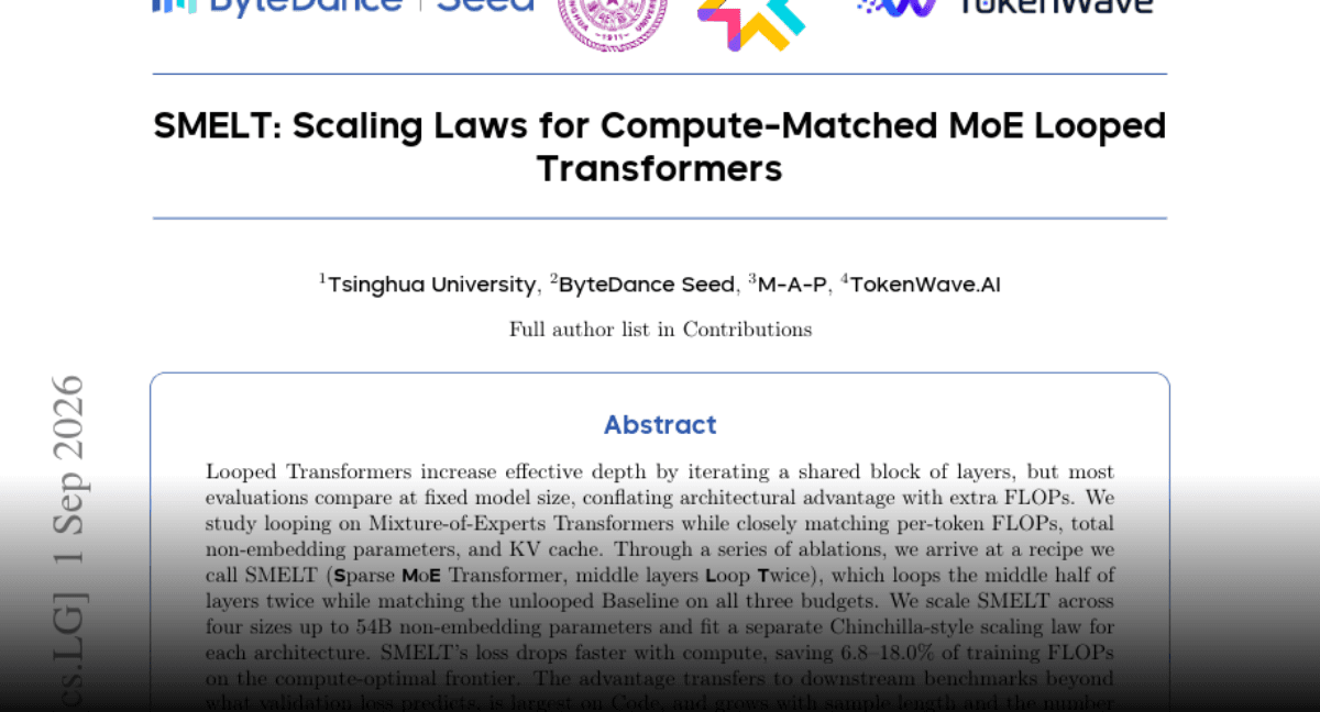 Scaling Laws for Compute-Matched MoE Looped Transformers