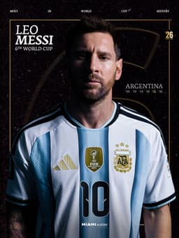 @InterMiamiCF: History made 🇦🇷💫

Leo Messi becomes the first male footballer ever to feature in six FIFA World Cups...