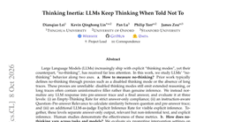 Thinking Inertia: LLMs Keep Thinking When Told Not To